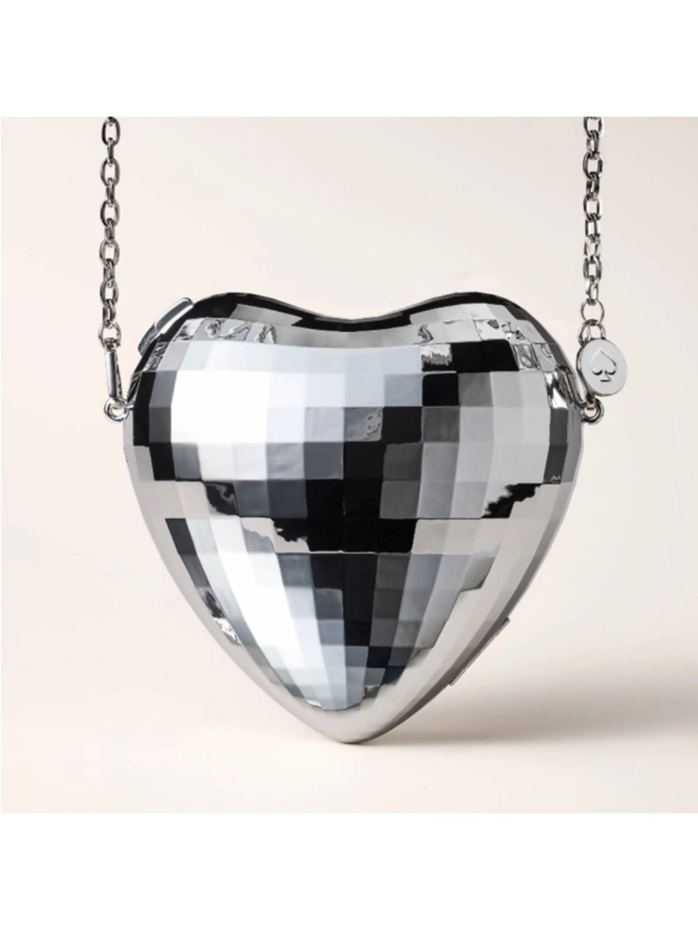 Disco Heart Crossbody Bag - kate spade new york x Target Silver